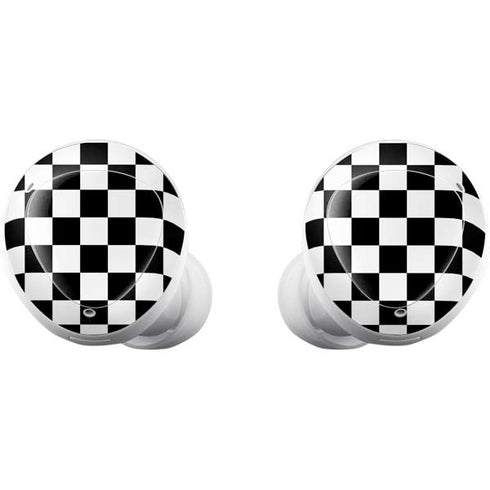 Black and White Checkered Galaxy Buds Plus Skin
